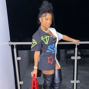 SJ MONOGRAM SHIRT/DRESS SHANE JUSTIN